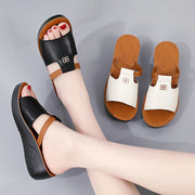 Summer Women Wedge Sandals Premium Orthopedic Open Toe Sandals Vintage Anti-slip Leather Casual Female Platform Retro Shoes