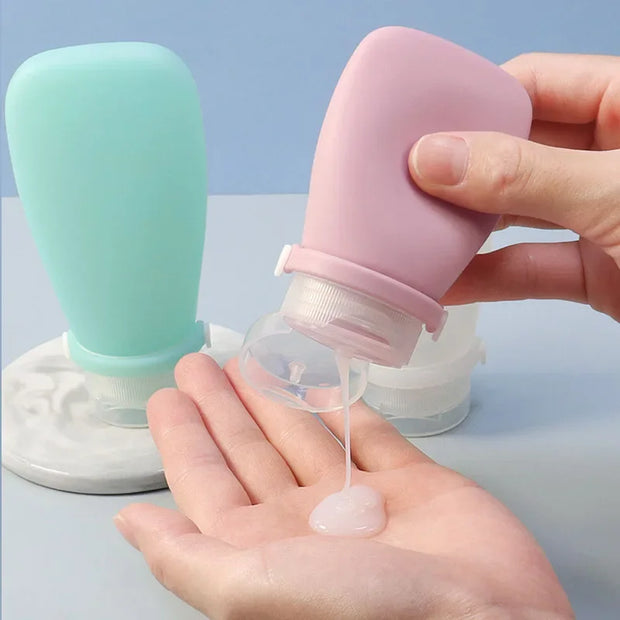 Soft Silicone Travel Bottles – 30ml, 60ml, 90ml Empty Containers for Shampoo, Lotion & Shower Gel - Luxe Ladies Moda