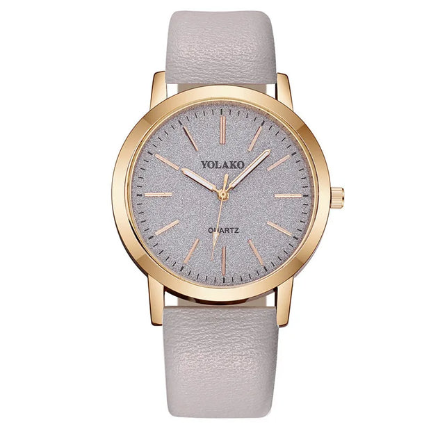 New Simple Women Watches Luxury Design Leather Watch Ladies Quartz Wristwatch Womens Small Round Dial Clock Reloj Mujer - Luxe Ladies Moda