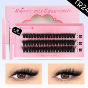 Lash Clusters Set Mixed Tray Lashes Kit Fluffy Individual Lashes Extension with Lash Bond and Seal At Home Makeup - Luxe Ladies Moda
