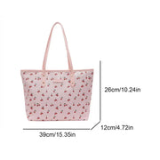 Women PU Simple Carrying Bag Large Capacity Trendy Tote Handbag Zipper Closure Stylish Shoulder Purse Soft Commuting Bag - Luxe Ladies Moda