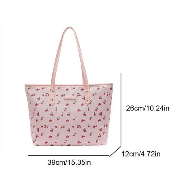Women PU Simple Carrying Bag Large Capacity Trendy Tote Handbag Zipper Closure Stylish Shoulder Purse Soft Commuting Bag - Luxe Ladies Moda
