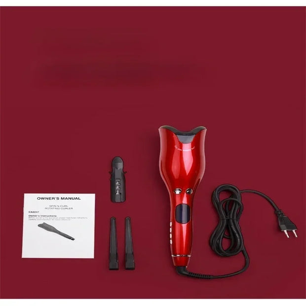 Automatic Hair Curler Auto Hair Curling Iron Ceramic Rotating Air Curler Air Spin Wand Styler Curl Machine Magic Hair Curler - Luxe Ladies Moda