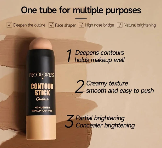 3-in-1 Highlighter Concealer Bronzer Stick – 3D Contour Makeup