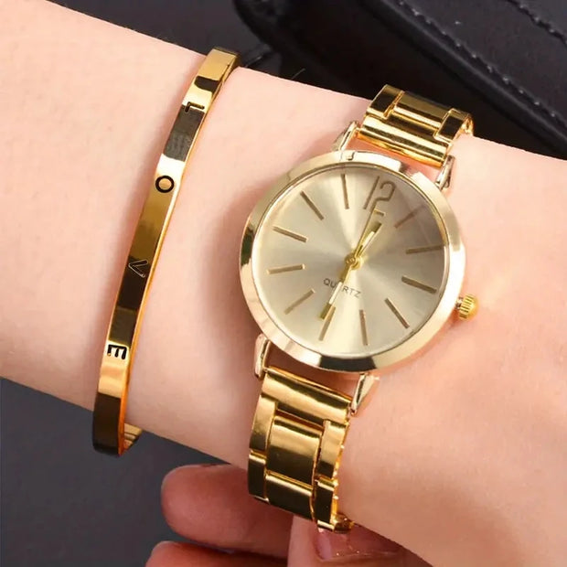 Luxury Diamond Rhinestone Women’s Watch | Elegant Fashion Quartz Wristwatch - Luxe Ladies Moda