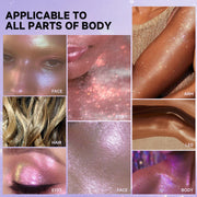 Body highlight spray, quick-drying and non-sticky, liquid glitter highlighter, long-lasting gloss - Luxe Ladies Moda