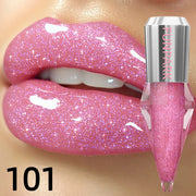 8-Color Glitter Shimmer Lip Gloss | Moisturizing Diamond Liquid Lipstick for Plump, Shiny Lips
