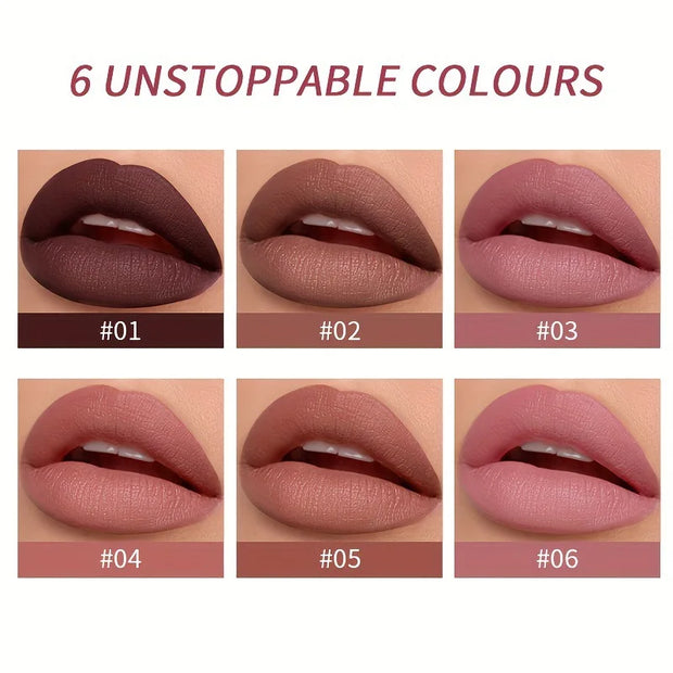 Matte Lipgloss&lip Liner Set 12 Colors Waterproof Luquid Lipstick High Pigmented Long Lasting Waterproof Lips Makeup - Luxe Ladies Moda