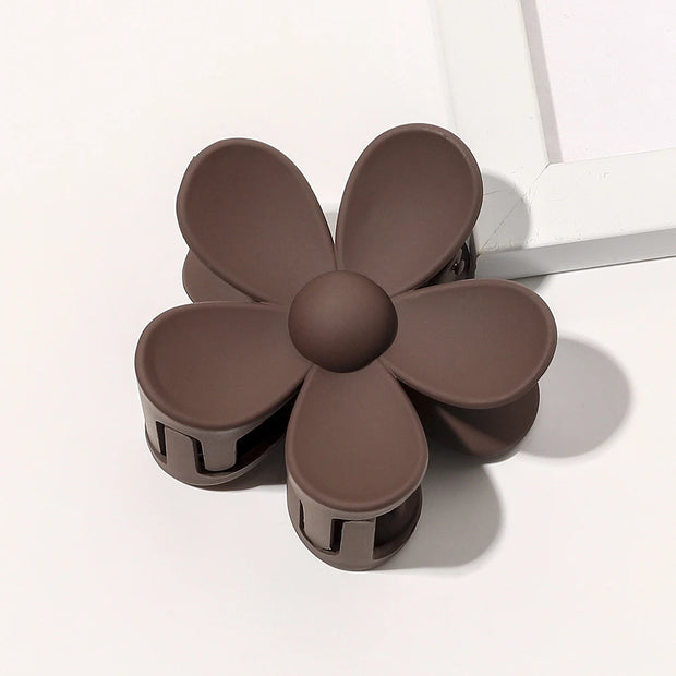 Large Flower Claw Clips For Women Fashion Hair Claw Hair Clamps Girls Matte Hairpins Sweet Headwear Barrette Hair Accessories - Luxe Ladies Moda