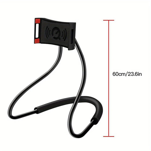 Universal Mobile Phone Holder Extendable Neck Hanging Selfie Stick Rack Adjustable 360°Free Rotating Mount Holder