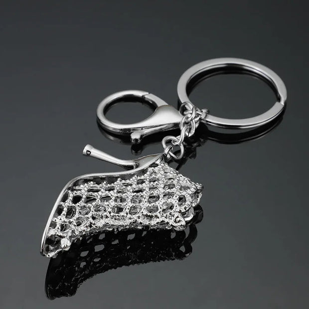 High Heel Shoes Keychain – Rhinestone Car Key Ring, Fashion Crystal Key Holder for Women’s Bag Charms