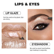 QIBEST shimmer lip gloss beauty girl diamond glitter lip tint waterproof long lasting 6 colors gray flash liquid lipstick makeup - Luxe Ladies Moda