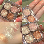 Eye Shadow Palette Mini Makeup Cosmetics Travel Size Cute Glitter Nude Eyeshadows Women Cheap Korean Glitters for the Eyes Gift - Luxe Ladies Moda