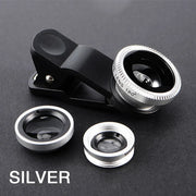 1 Set 3In1 Mobile Phone Fish Eye+Wide Angle+Macro Lightweight Camera Lens With Clip Universal Cell Phone Lens For iPhone - Luxe Ladies Moda