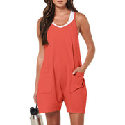 Jumpsuits For Women Summer Casual Sleeveless Adjustable Shoulder Strap Loose Rompers Women's Fashion Comfy Overalls Pants Shorts - Luxe Ladies Moda
