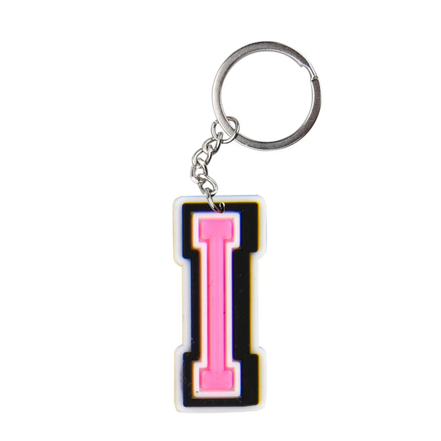 Cute Cartoon Pink Alphabet Keychains | A-Z Letter Keyrings for Personalized Style" - Luxe Ladies Moda