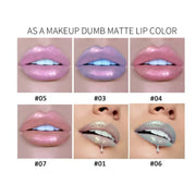 Moisturizing Glitter Lip Gloss with Long-lasting Glossy Finish for Hydrated Lips - Lipstick and Lip Balm Combo