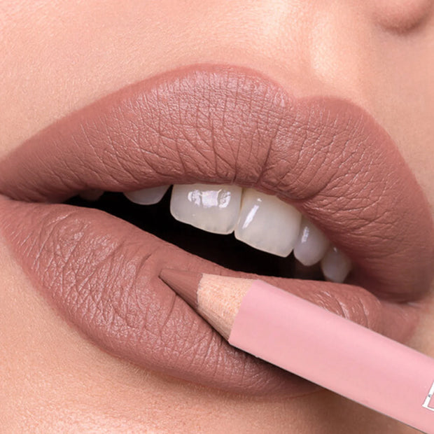 "Waterproof Matte Lip Liner | 12-Color Wooden Lip Contour Pencil" - Luxe Ladies Moda