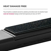 AIRFLOW-Hair Straightener and Curling Iron 2 in 1, Negative Ionic Anti-scald Curling Wand 1.25 Inch ,5 Temps & Dual Voltage - Luxe Ladies Moda