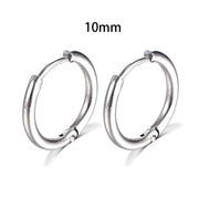 Simple Stainless Steel Small Hoop Earrings for Women - Luxe Ladies Moda