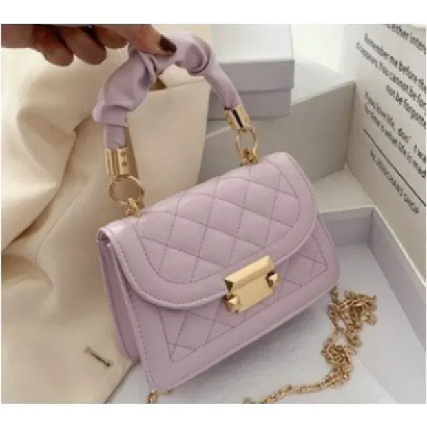 Women PU Leather Shoulder Bags Small Messenger Designer Female Fashion Chain Rhomboid Crossbody Bag Ladies Mini Handbag - Luxe Ladies Moda