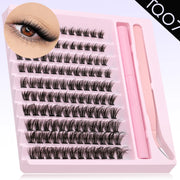 Eyelash Clusters Kit DIY Lash Extension Kit Lash Bond And Seal And Eyelash Tweezers With Waterproof Strong Hold - Luxe Ladies Moda