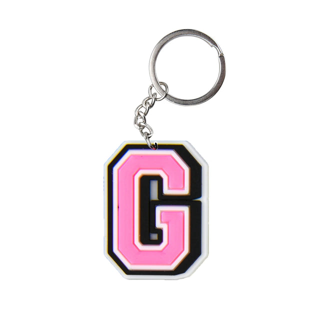 Cute Cartoon Pink Alphabet Keychains | A-Z Letter Keyrings for Personalized Style" - Luxe Ladies Moda