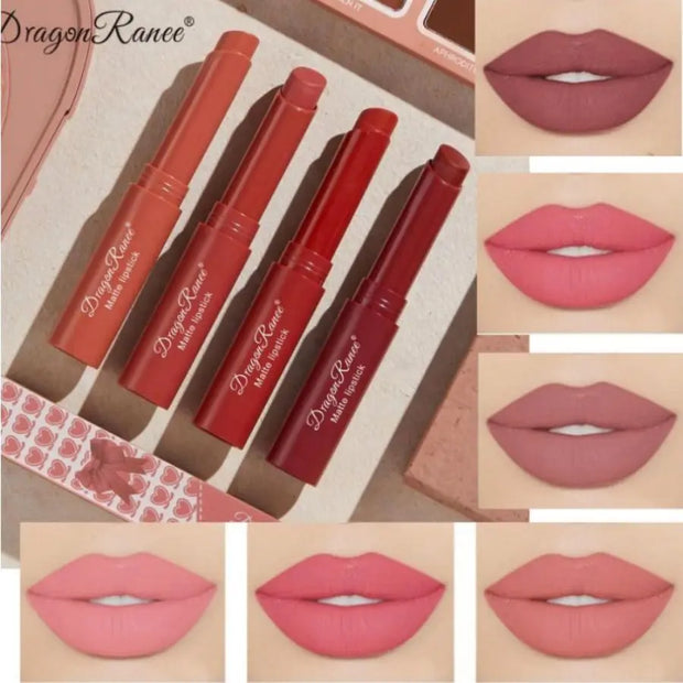 Matte, non-fading moisturizing lipstick Velvet matte finish, waterproof, and long-lasting. Resistant to fading and smudging. - Luxe Ladies Moda