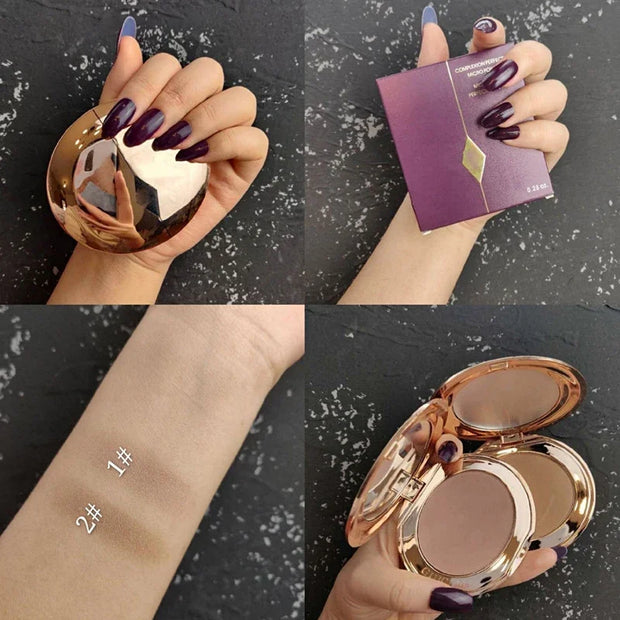Facial Concealer Contour Palette Shadow Powder Makeup Bronzer Three-Dimensional Nose Shadow Repair Powder Makeup Cosmetics - Luxe Ladies Moda