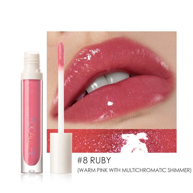 Lip Gloss Moisturizing Long Lasting Juicy Jelly Lip Tint 16 Colors Shiny Transparent Lipgloss Women's Cosmetics - Luxe Ladies Moda