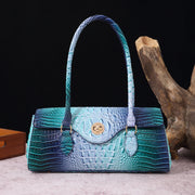 Multicolor Crocodile Pattern Fashion Handheld Stick Bag Large Capacity One Shoulder Underarm Bag Women's Luxury Handbag - Luxe Ladies Moda