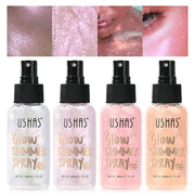 Body highlight spray, quick-drying and non-sticky, liquid glitter highlighter, long-lasting gloss - Luxe Ladies Moda