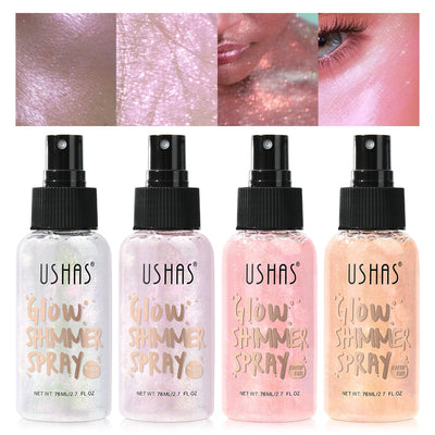 Body highlight spray, quick-drying and non-sticky, liquid glitter highlighter, long-lasting gloss - Luxe Ladies Moda