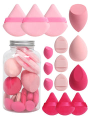 15-Piece Makeup Puff & Sponge Set – Loose Powder Puffs, Mini Makeup Eggs & Air Cushion Applicators - Luxe Ladies Moda