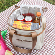Portable lunch bag food insulated box Waterproof shoulder strap insulated box, hand-held lunch box bag, fresh aluminum DH - Luxe Ladies Moda