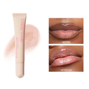 1 pcs Soft Tube Mirror Lip Gloss Lip Oil Nude Brown Plumping Lip Gloss Moisturising Transparent Lipgloss Beauty Cosmetics Makeup - Luxe Ladies Moda