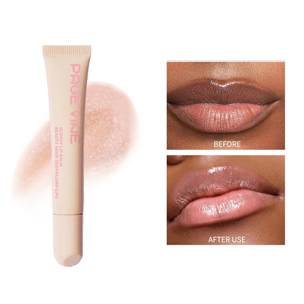 1 pcs Soft Tube Mirror Lip Gloss Lip Oil Nude Brown Plumping Lip Gloss Moisturising Transparent Lipgloss Beauty Cosmetics Makeup - Luxe Ladies Moda