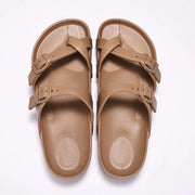 Platform Sandals Comfortable Foam Slides Thick Soles Outdoor Adjustable Buckle Beach Sandals with Arch Support