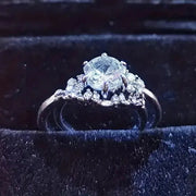 2Pcs Wedding Rings Set Bridal Jewelry with Bright Zirconia Elegant Lady Detachable Wear Finger Accessories Gift - Luxe Ladies Moda