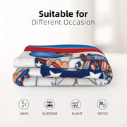 1pc American Independence Day Flag Blanket, Lightweight Plush Comfort Super Soft Flannel for Travel Home Decor