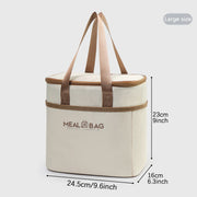 Portable lunch bag food insulated box Waterproof shoulder strap insulated box, hand-held lunch box bag, fresh aluminum DH - Luxe Ladies Moda