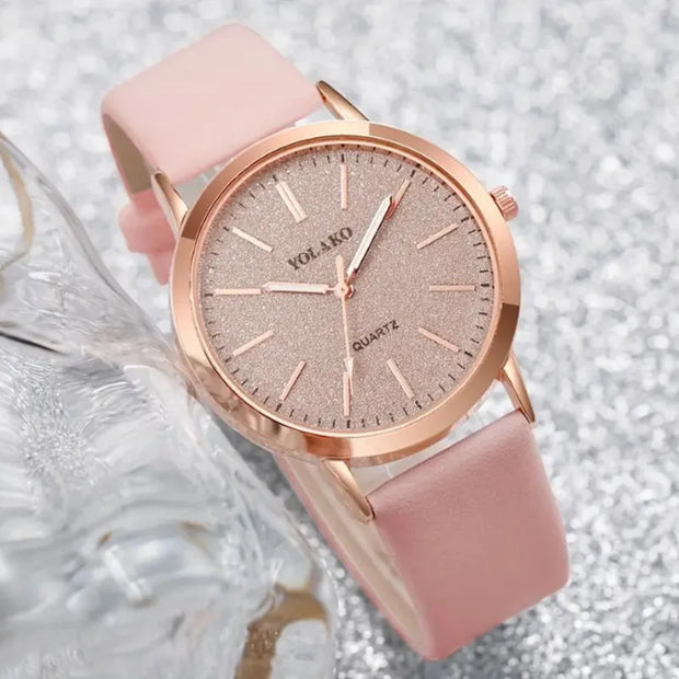 New Simple Women Watches Luxury Design Leather Watch Ladies Quartz Wristwatch Womens Small Round Dial Clock Reloj Mujer - Luxe Ladies Moda