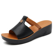 Summer Women Wedge Sandals Premium Orthopedic Open Toe Sandals Vintage Anti-slip Leather Casual Female Platform Retro Shoes