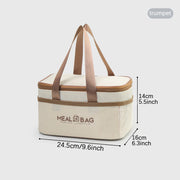 Portable lunch bag food insulated box Waterproof shoulder strap insulated box, hand-held lunch box bag, fresh aluminum DH - Luxe Ladies Moda