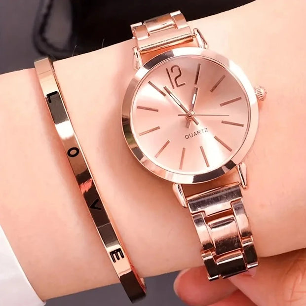 Luxury Diamond Rhinestone Women’s Watch | Elegant Fashion Quartz Wristwatch - Luxe Ladies Moda