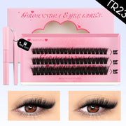 Lash Clusters Set Mixed Tray Lashes Kit Fluffy Individual Lashes Extension with Lash Bond and Seal At Home Makeup - Luxe Ladies Moda