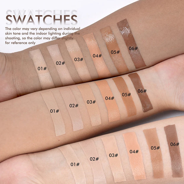 Bottom Press Liquid Foundation High Coverage Makeup Base Matte Oil Control Lasting Waterproof Concealer Korean Makeup BB Cream - Luxe Ladies Moda