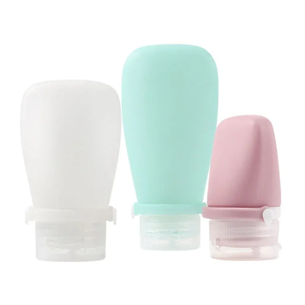 Soft Silicone Travel Bottles – 30ml, 60ml, 90ml Empty Containers for Shampoo, Lotion & Shower Gel - Luxe Ladies Moda