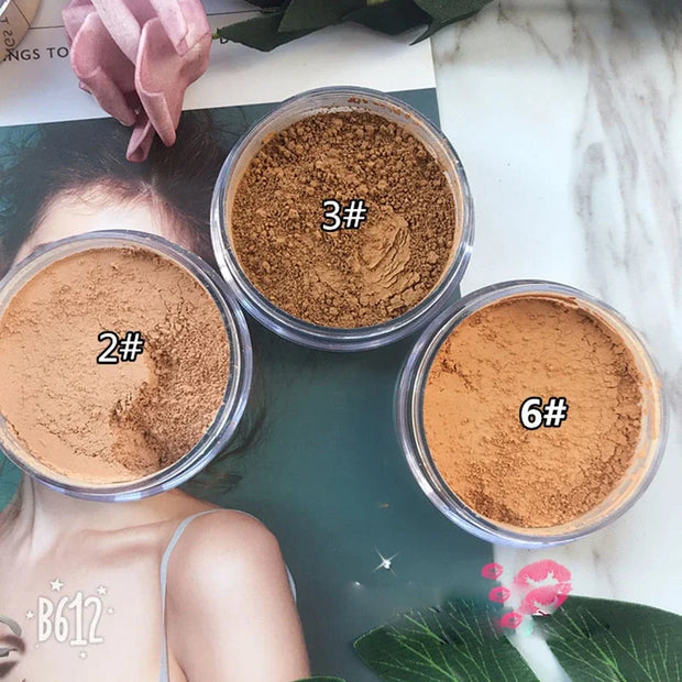 Makeup Loose Setting Powder Matte Mineral Oil-Control Long-Lasting Face Concealer Finishing Bronzer Contour for Black Dark Skin
