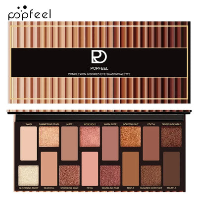 16 Color Eyeshadow Palette Glitter for Eyes Shimmer Matte Eye Shadow Korean Makeup For Women Cosmetics Eye Shine Waterproof - Luxe Ladies Moda